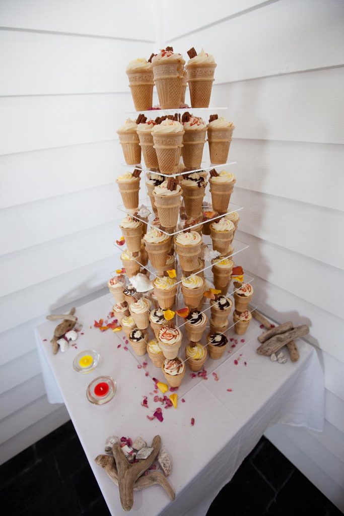 An Ice Cream Cone Wedding Cake, does it get any better than that?